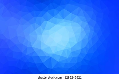 Light BLUE vector shining triangular layout. Glitter abstract illustration with an elegant triangles. Triangular pattern for your design.