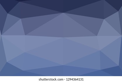 Light BLUE vector shining triangular pattern. A sample with polygonal shapes. Template for your brand book.