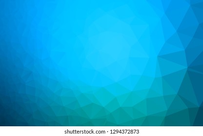 Light BLUE vector shining triangular background. Colorful abstract illustration with gradient. Brand new style for your business design.