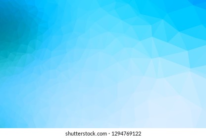 Light BLUE vector shining triangular template. Geometric illustration in Origami style with gradient. Completely new design for your business.