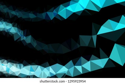 Light BLUE vector shining triangular template. Creative illustration in halftone style with gradient. Template for your brand book.