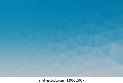 Light BLUE vector shining triangular background. Triangular geometric sample with gradient.  Brand new design for your business.