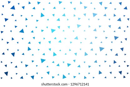 Light BLUE vector  shining triangular background. Colorful abstract illustration with triangles. Pattern for a brand book's backdrop.