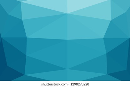 Light BLUE vector shining triangular background. A completely new color illustration in a vague style. New texture for your design.