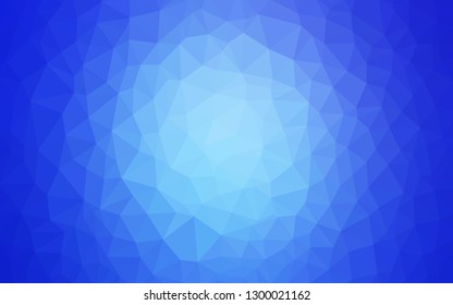 Light BLUE vector shining triangular backdrop. Polygonal abstract illustration with gradient. Template for cell phone's backgrounds.
