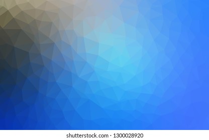 Light BLUE vector shining triangular backdrop. A sample with polygonal shapes. Template for cell phone's backgrounds.