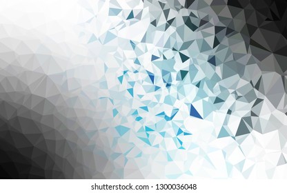 Light BLUE vector shining triangular pattern. A vague abstract illustration with gradient. Elegant pattern for a brand book.