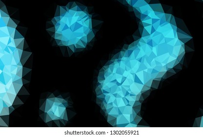 Light BLUE vector shining triangular pattern. Glitter abstract illustration with an elegant design. Brand new design for your business.