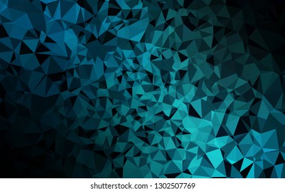 Light BLUE vector shining triangular background. Glitter abstract illustration with an elegant design. Elegant pattern for a brand book.