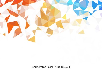Light BLUE vector shining triangular layout. Colorful abstract illustration with triangles. Brand new style for your business design.