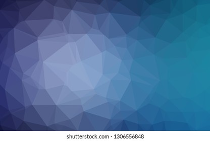 Light BLUE vector shining triangular background. Colorful illustration in Origami style with gradient.  Completely new design for your business.