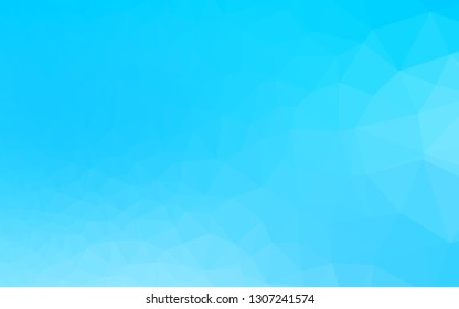 Light BLUE vector shining triangular background. Glitter abstract illustration with an elegant design. Triangular pattern for your business design.