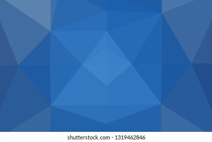 Light BLUE vector shining triangular background. A sample with polygonal shapes. Template for a cell phone background.