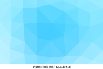 Light BLUE vector shining triangular template. An elegant bright illustration with gradient. Template for a cell phone background.