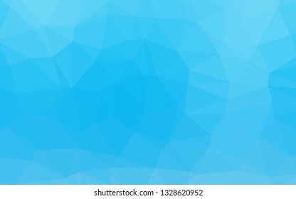 Light BLUE vector shining triangular background. A sample with polygonal shapes. Textured pattern for background.