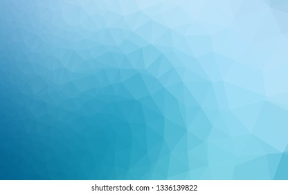 Light BLUE vector shining triangular template. Colorful illustration in Origami style with gradient.  Textured pattern for background.