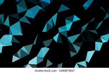 Light BLUE vector shining triangular template. Shining colored illustration in a Brand new style. Polygonal design for your web site.