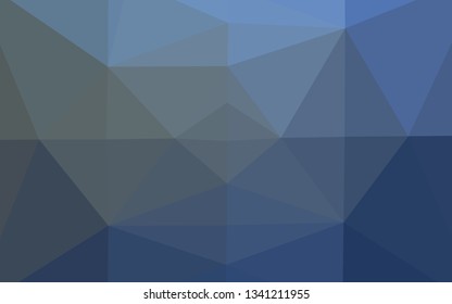 Light BLUE vector shining triangular template. Triangular geometric sample with gradient.  The best triangular design for your business.