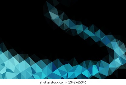 Light BLUE vector shining triangular pattern. A completely new color illustration in a vague style. The best triangular design for your business.