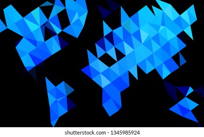 Light BLUE vector shining triangular template. Glitter abstract illustration with an elegant design. Completely new design for your business.