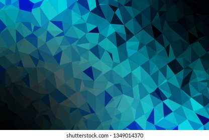 Light BLUE vector shining triangular pattern. Geometric illustration in Origami style with gradient. Elegant pattern for a brand book.