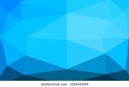 Light BLUE vector shining triangular background. An elegant bright illustration with gradient. The best triangular design for your business.