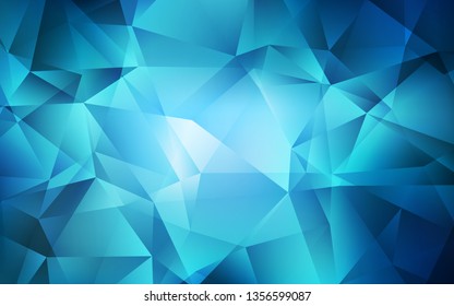 Light BLUE vector shining triangular layout. Modern abstract illustration with triangles. A new texture for your web site.