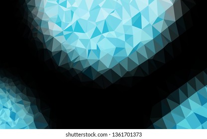 Light BLUE vector shining triangular background. A sample with polygonal shapes. Polygonal design for your web site.