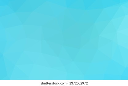 Light BLUE vector shining triangular background. Colorful illustration in Origami style with gradient.  Completely new template for your business design.