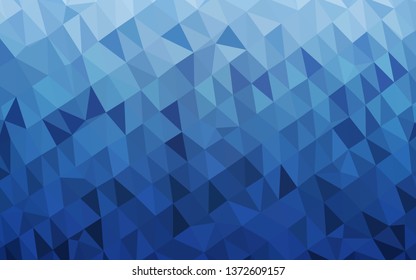 Light BLUE vector shining triangular pattern. Colorful illustration in abstract style with gradient. Template for a cell phone background.