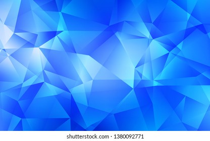 Light BLUE vector shining triangular background. Elegant bright polygonal illustration with gradient. Brand new design for your business.