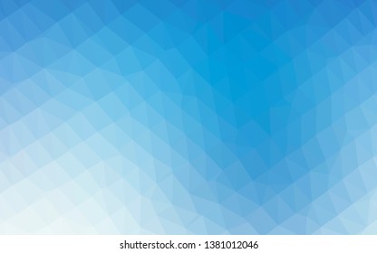 Light BLUE vector shining triangular pattern. A sample with polygonal shapes. Template for a cell phone background.