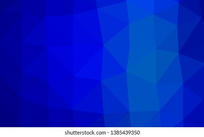 Light BLUE vector shining triangular pattern. Geometric illustration in Origami style with gradient. Polygonal design for your web site.