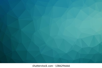 Light BLUE vector shining triangular pattern. Shining illustration, which consist of triangles. Polygonal design for your web site.