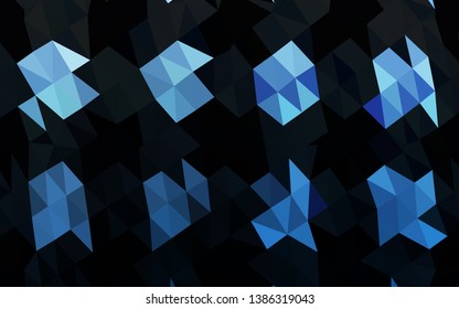 Light BLUE vector shining triangular template. Creative illustration in halftone style with gradient. Brand new style for your business design.