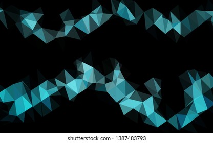 Light BLUE vector shining triangular background. Creative illustration in halftone style with gradient. Triangular pattern for your business design.