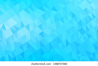 Light BLUE vector shining triangular template. A completely new color illustration in a vague style. New texture for your design.