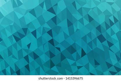 Light BLUE vector shining triangular template. Geometric illustration in Origami style with gradient. The best triangular design for your business.