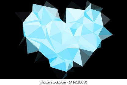 Light BLUE vector shining triangular pattern. Glitter abstract illustration with an elegant design. Brand new design for your business.