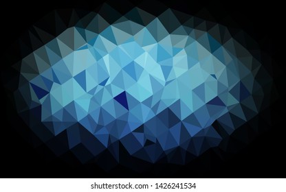 Light BLUE vector shining triangular pattern. Triangular geometric sample with gradient.  Textured pattern for background.