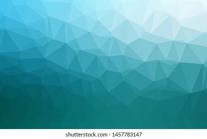 Light BLUE vector shining triangular background. Triangular geometric sample with gradient.  Brand new design for your business.