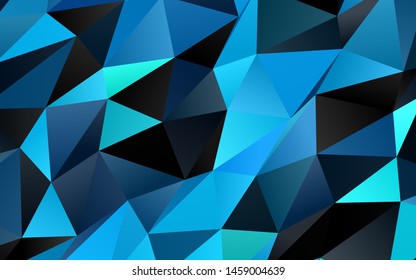 Light BLUE vector shining triangular pattern. Brand new colorful illustration in with gradient. Elegant pattern for a brand book.