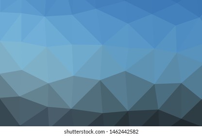 Light BLUE vector shining triangular pattern. Shining illustration, which consist of triangles. Brand new design for your business.