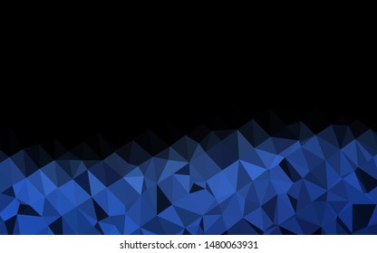 Light BLUE vector shining triangular pattern. Colorful illustration in Origami style with gradient.  Template for a cell phone background.