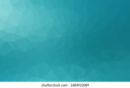 Light BLUE vector shining triangular template. Triangular geometric sample with gradient.  The best triangular design for your business.