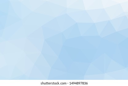 Light BLUE vector shining triangular pattern. Colorful illustration in Origami style with gradient.  Template for a cell phone background.