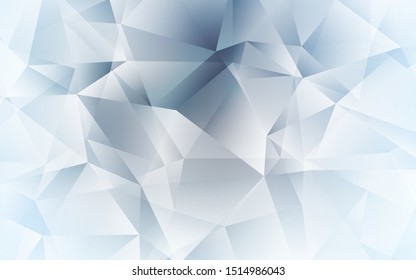 Light BLUE vector shining triangular background. Colorful illustration in polygonal style with gradient. Textured pattern for your backgrounds.