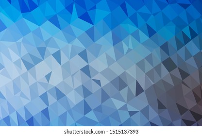 Light BLUE vector shining triangular background. A sample with polygonal shapes. Template for your brand book.