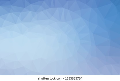 Light BLUE vector shining triangular background. Colorful illustration in Origami style with gradient.  Textured pattern for background.