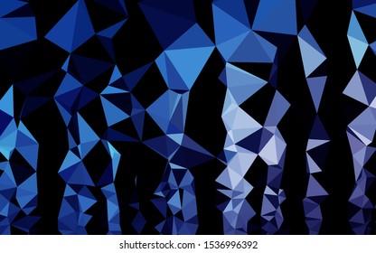 Light BLUE vector shining triangular background. Modern geometrical abstract illustration with gradient. Elegant pattern for a brand book.